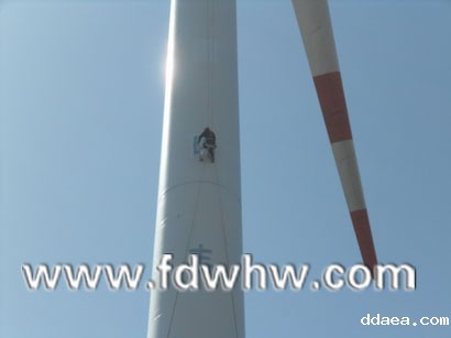 无锡宝南机械制造有限公司 82m风机塔筒清洗工程