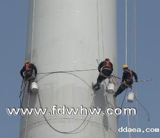 江苏龙源东凌风电场 80m风机塔筒防腐补漆工程